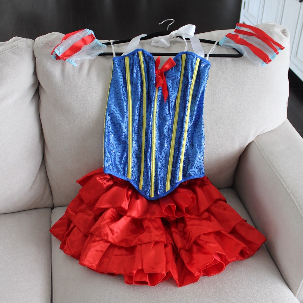 Leg Avenue Two Piece Sexy Sequined Princess Snow White Halloween Costume